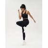 imageWomens Double Lined Workout Crop Tank Top UltraSoft Racerback Yoga Athletic Tops SleevelessBlack