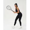 imageWomens Double Lined Workout Crop Tank Top UltraSoft Racerback Yoga Athletic Tops SleevelessBlack