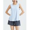 imageWomens Lightweight Workout Tops Mesh Tanks Active Sleeveless Yoga Tennis Shirts Athletic Running Clothes for WomenBlue