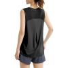 imageWomens Lightweight Workout Tops Mesh Tanks Active Sleeveless Yoga Tennis Shirts Athletic Running Clothes for WomenBlack