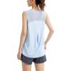 imageWomens Lightweight Workout Tops Mesh Tanks Active Sleeveless Yoga Tennis Shirts Athletic Running Clothes for WomenBlue