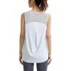 imageWomens Lightweight Workout Tops Mesh Tanks Active Sleeveless Yoga Tennis Shirts Athletic Running Clothes for WomenWhite