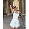 imageAJISAI Halter Athletic Romper with Shorts Workout Outfits with Pockets Casual One Piece Jumpsuits for Women 2025Offwhite