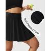 imageAJISAI Seamless Tennis Skirt for Women Pleated Athletic Skirts with Shorts Pockets High Waisted Golf Skort for WorkoutBlack