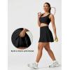 imageAJISAI Seamless Tennis Skirt for Women Pleated Athletic Skirts with Shorts Pockets High Waisted Golf Skort for WorkoutBlack