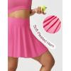 imageAJISAI Seamless Tennis Skirt for Women Pleated Athletic Skirts with Shorts Pockets High Waisted Golf Skort for WorkoutPink