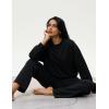 imageWomens Modal Sweatpants with Pockets Soft Lounge Pants Wide Leg Sweat Pants High Waist for Casual Travel WorkBlack