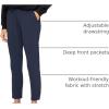 imageAJISAI PetiteRegular Womens 78 Joggers Travel Pants with Pockets Lounge Casual Stretch Workout PantsDark Blue