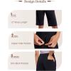 imageAJISAI Womens 912 High Waisted Bermuda Shorts with Zippered Pockets Knee Length Long Shorts for Women Workout AthleticDark Grey